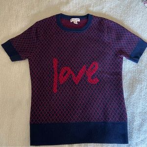 LOVE Red and blue sweatshirt